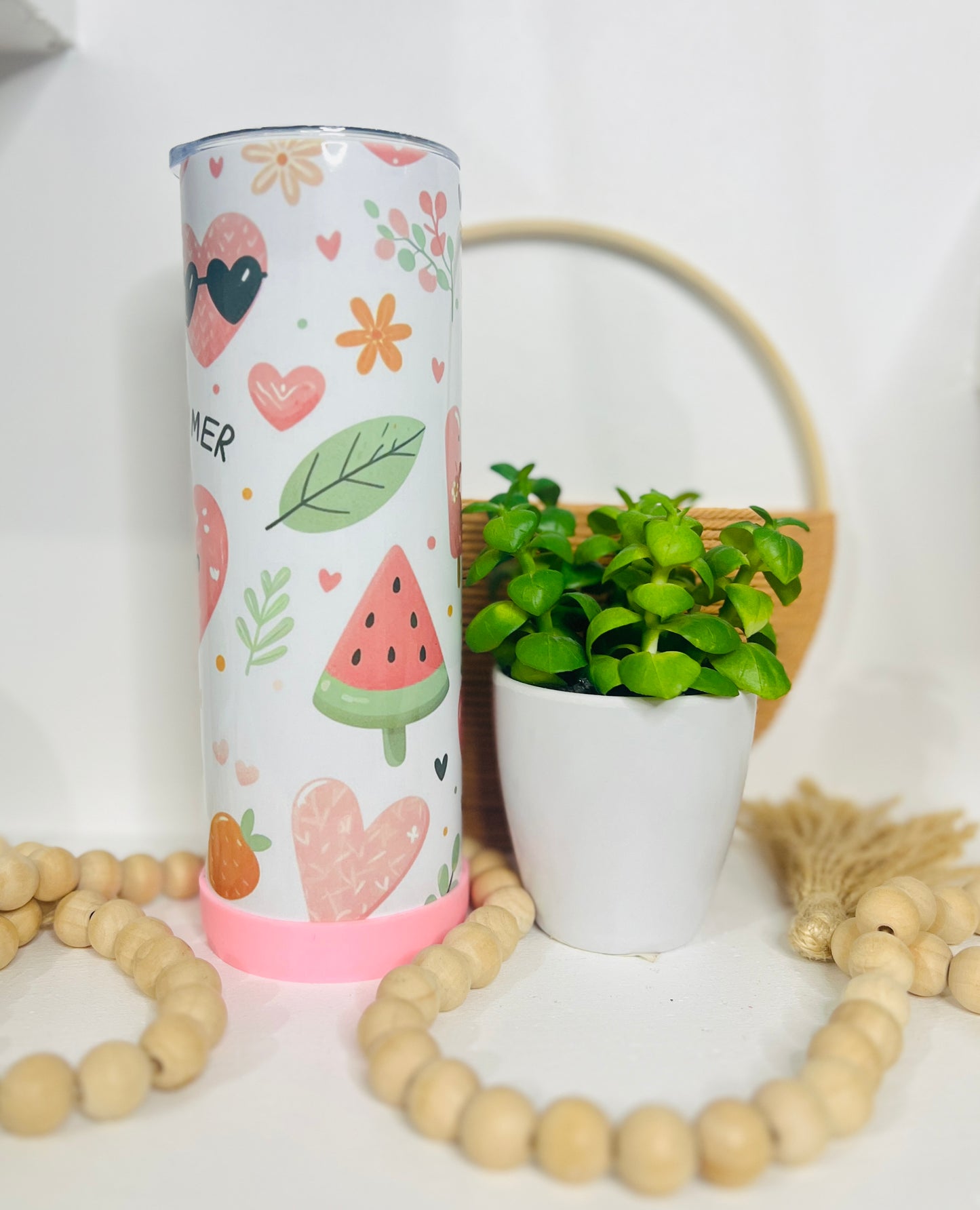 Watermelon Summer Design Skinny Tumbler