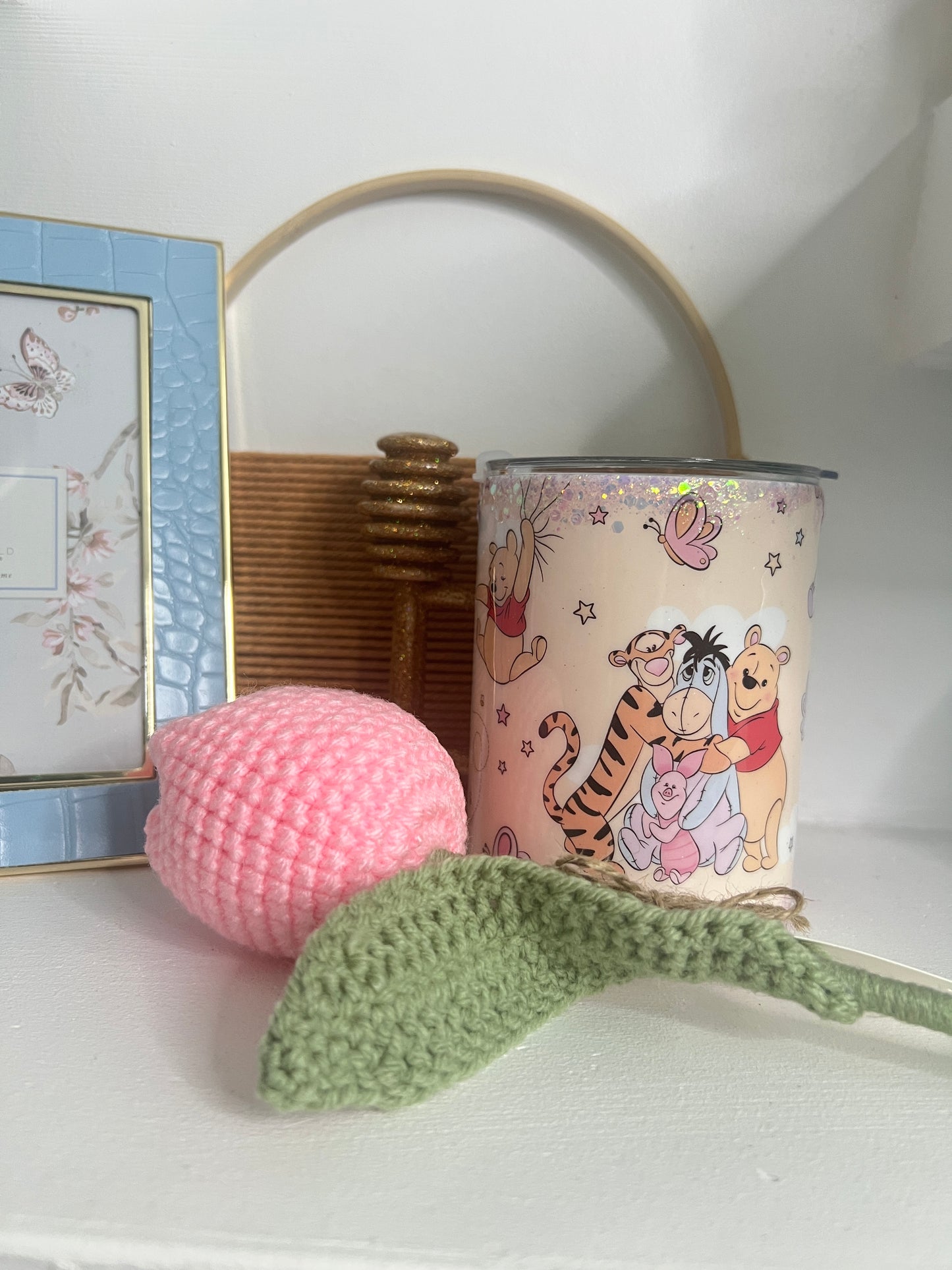 Vaso en Resina 10 oz – Diseño W-Pooh ❤️🍯