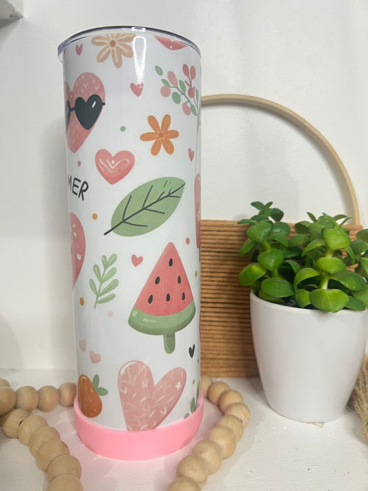 Watermelon Summer Design Skinny Tumbler