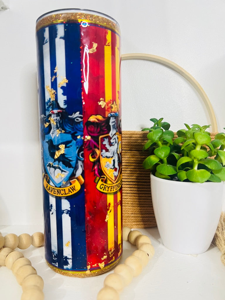 HP School Design Resin Skinny Tumbler