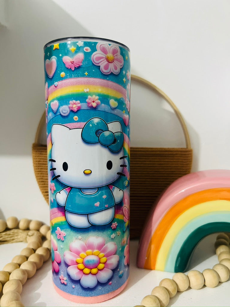 Gatita Lazo Azul Arcoiris