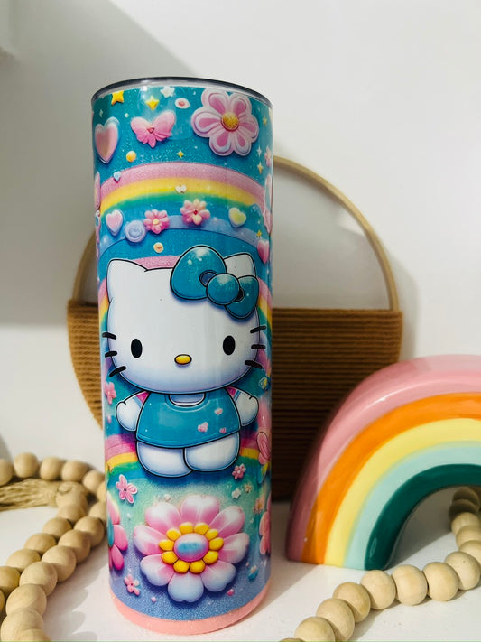 Gatita Lazo Azul Arcoiris