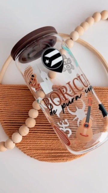 BORICUA GLASS CAN